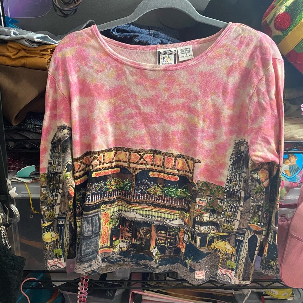 Pink All Over Graphic Take Two Top